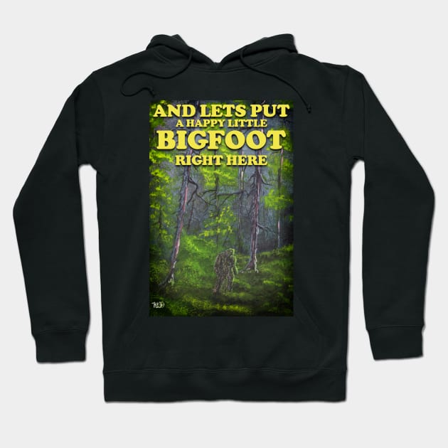 Happy Little Bigfoot Hoodie by theartofron